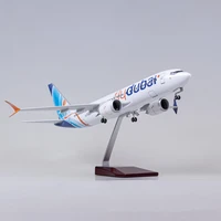47cm 185 scale model flydubai boeing 737max simulation airliner with light and wheel diecast resin aircraft collection display