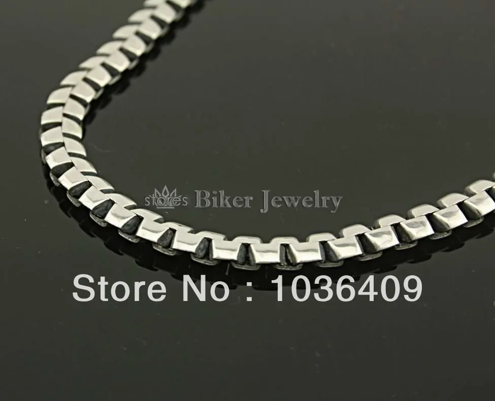 Мужская цепь в виде змеи из нержавеющей стали 316L 22 дюйма байкерское ожерелье