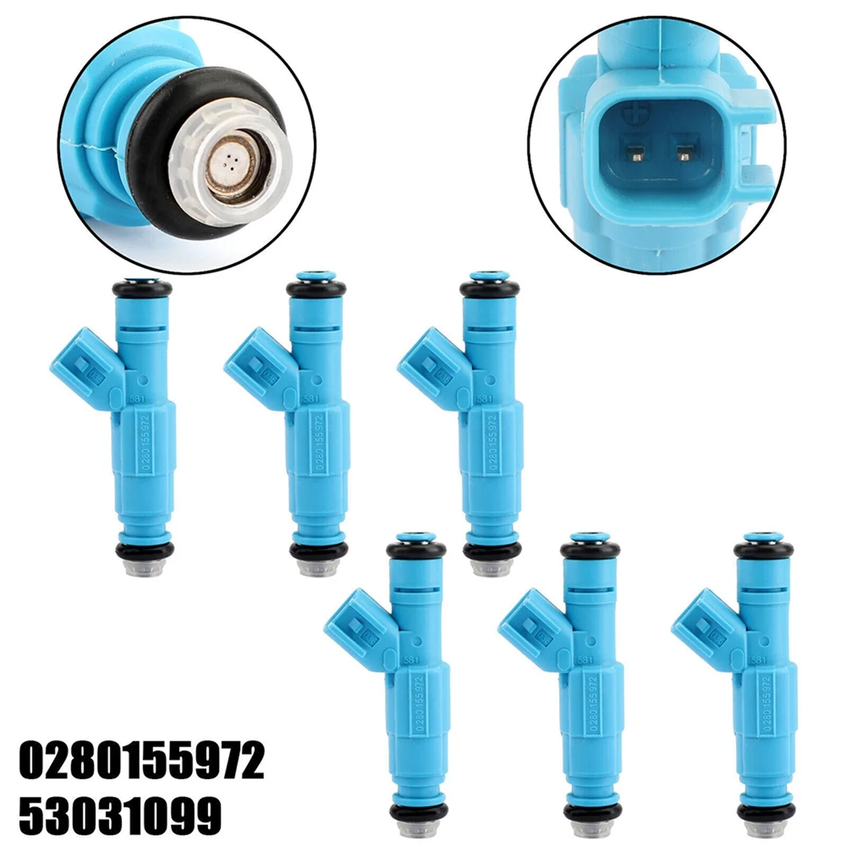 6 шт. топливный инжектор 0280155972 FJ479 53031099 для 2002-2003 Jeep Liberty Dodge Ram 1500 л