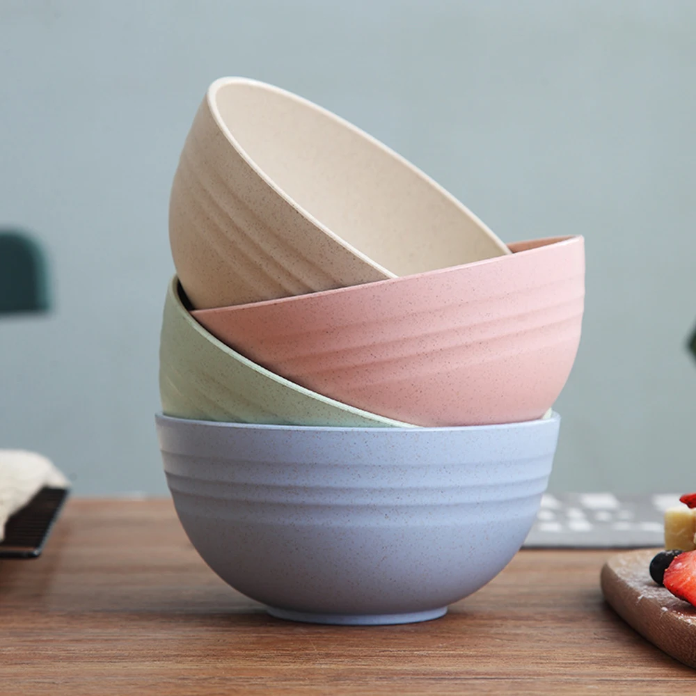 Чаша из пшеничной соломы с защитой от падения обеденная чаша бамбукового волокна