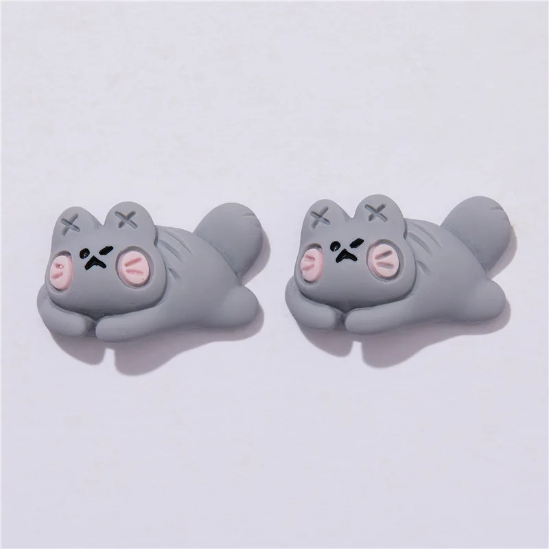 Кавайная серия мультяшных животных, кошек с плоской задней стороной, кабошон, аксессуары для рукоделия, украшения, материалы для рукоделия