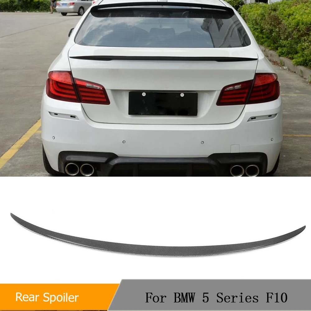 

Car Rear Spoiler Trunk Boot Duck Wing Lip for BMW 5 Series F10 520i 530i 535i M Sport M5 Sedan 4-Door 2011 - 2017 Carbon Fiber