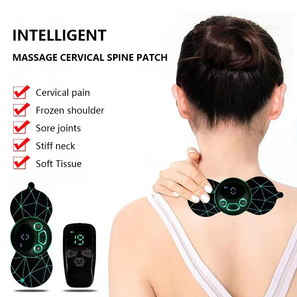 

Электронный массажер для спины и шеи, удобный многоразовый мини-массажер для мышц, Интеллектуальный портативный легкий для расслабления боли в теле