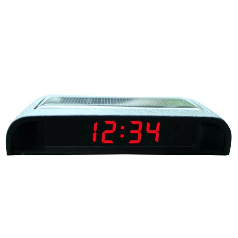 Фото R6FA путешествуют Essential Solar Car Clock со светящимися руками обновления для ночного просмотра №2