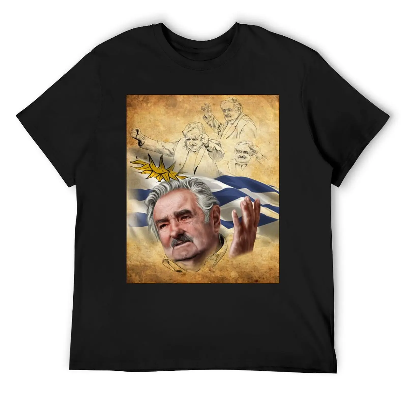 Футболка с рисунком Pepe Mujica рубашки новое издание одежда в стиле хиппи топы наряды