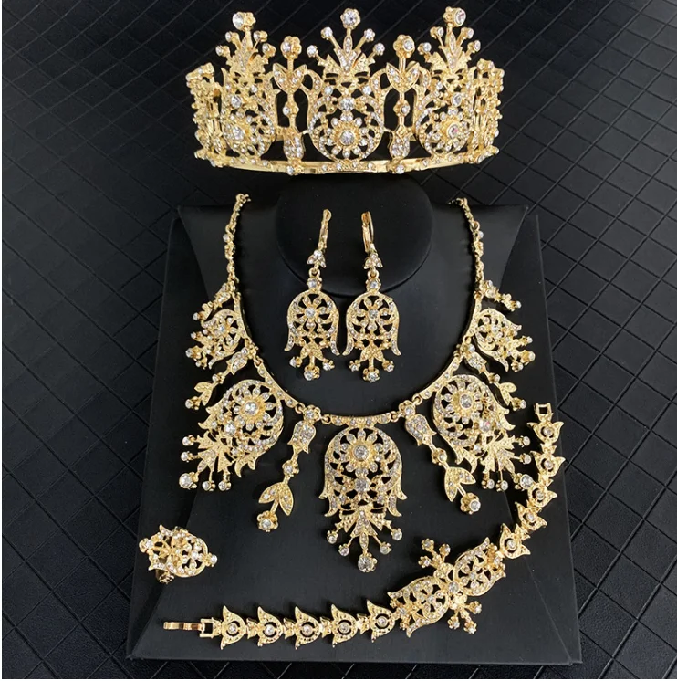 

Turkish Bride Wedding Dress Decorative Jewelry Set Chain Arabian Jewelry Set