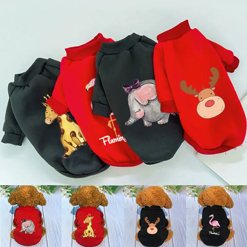 

Pet Clothing Pet Print Plus Fleece Sweater Dog Clothes Dog Shirt Puppy Dog Accessory Warm Clothing Comfortable Soft Durable