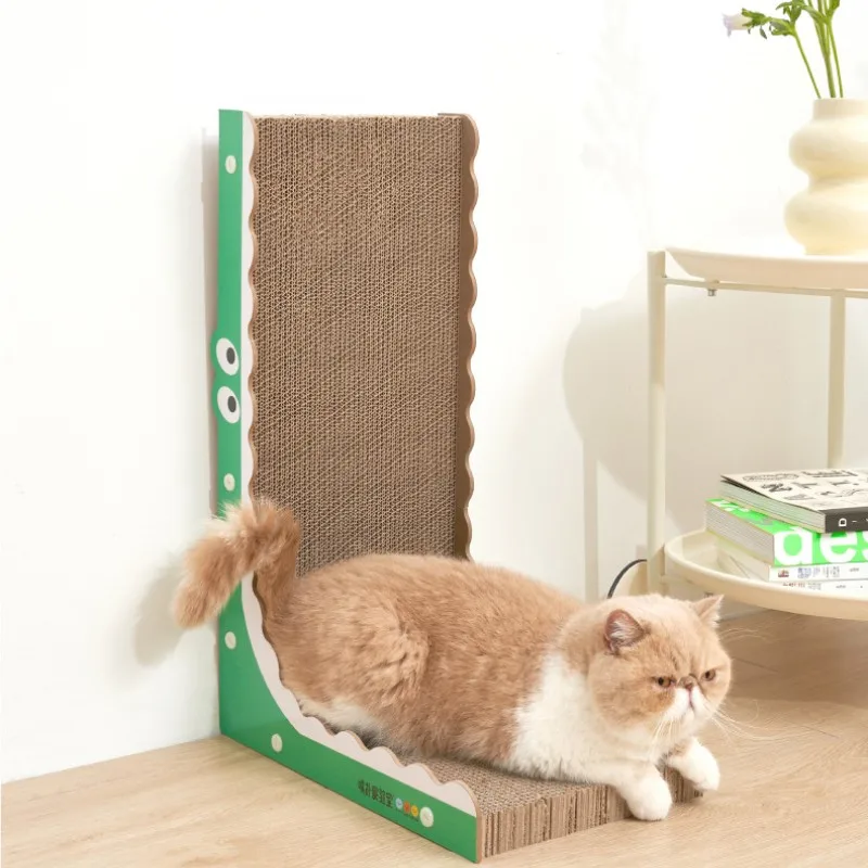 

High Quality Corrugated Paper Vertical Cat Scratch Cardboard With Sound Bell Durable Claw Grinding Tool