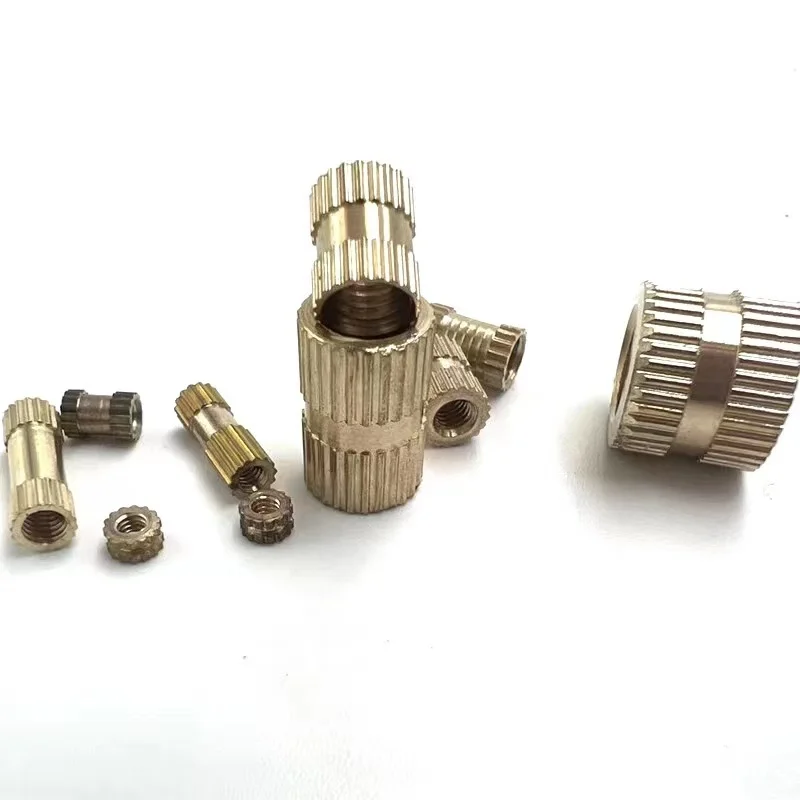 25x M2 M2.5 M3 твердая латунь чистая медь Метрическая резьба литье под давлением Knurl