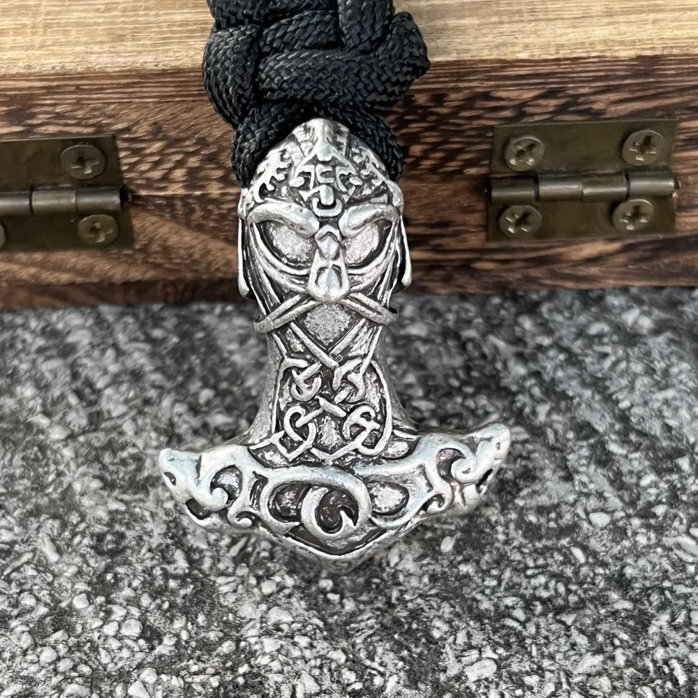 Ностальгия Одина Молот Тора Мьельнир Рунический Diy Бусина Выживание Паракорд