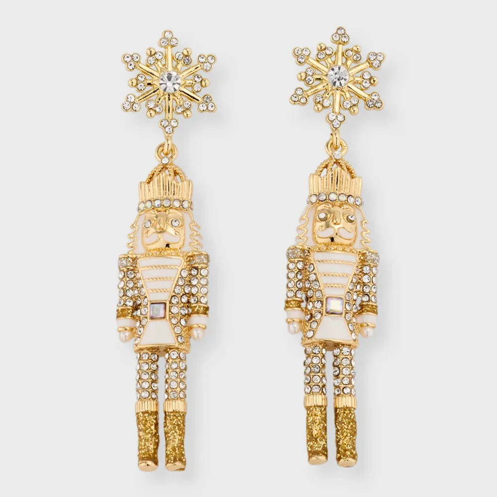 Рождественские Тематические Висячие Серьги Женские Металлические В Богемном