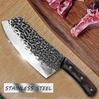 hand forged kitchen knife high carboon stailess steel chef knife butcher cleaver kitchen knife for kitchen outdoor bbq camping