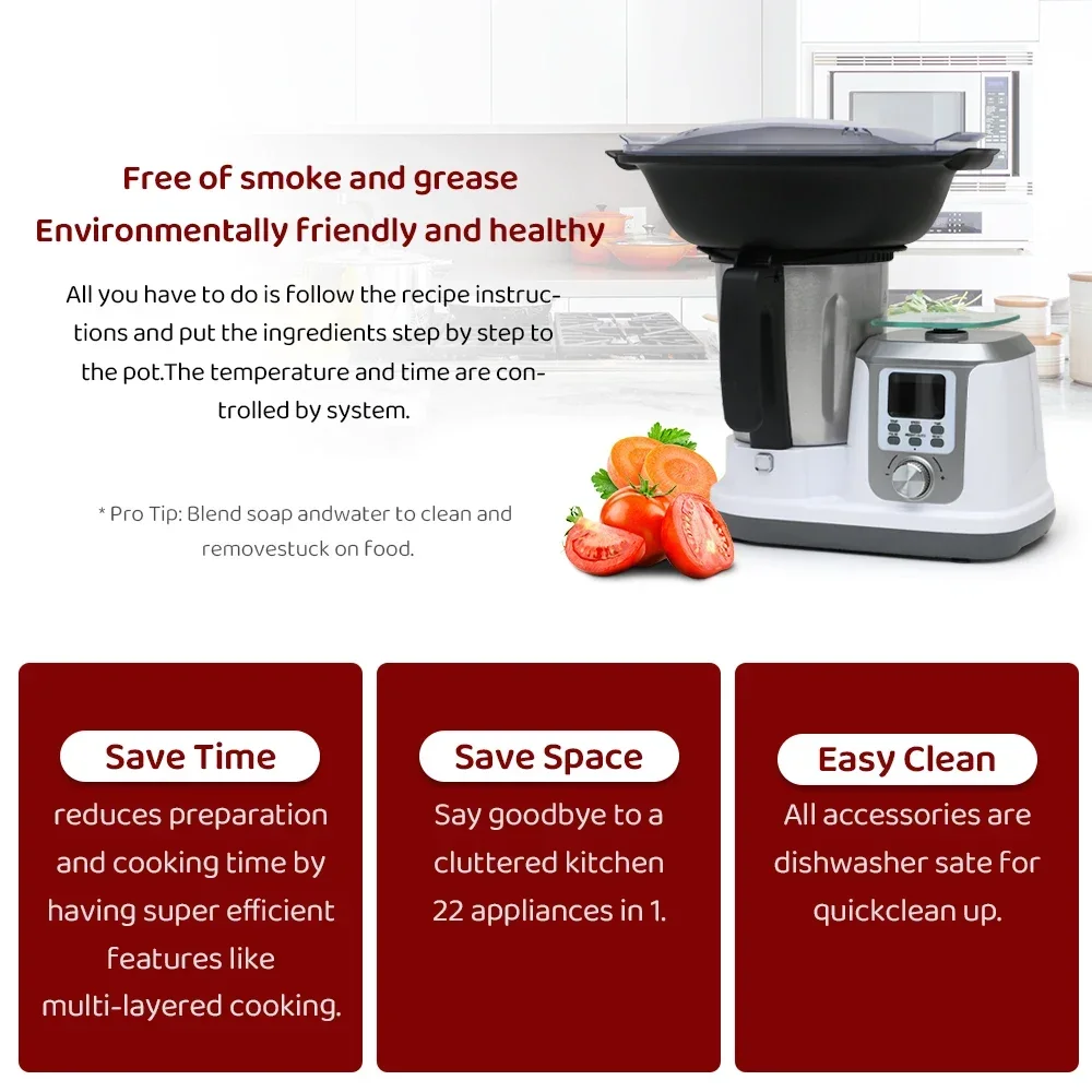 CHEFTRONIC Кухонный кухонный комбайн встроенный Wi-Fi замешивание смешивание