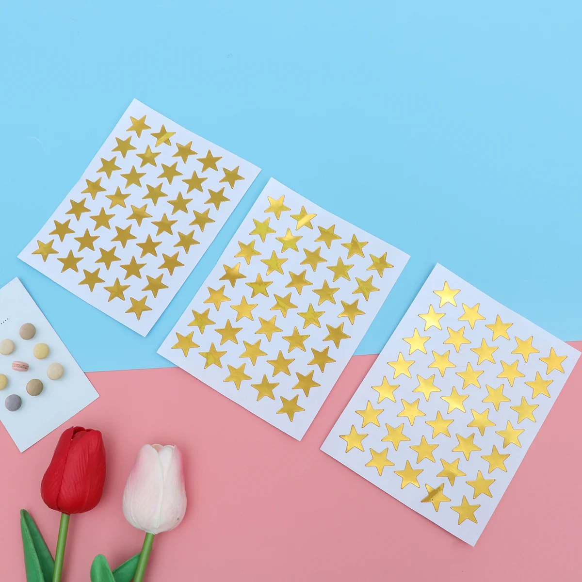 

10pcs Stickers Star Golden Sparkle Adhesive Removable Stickers for Kids Children