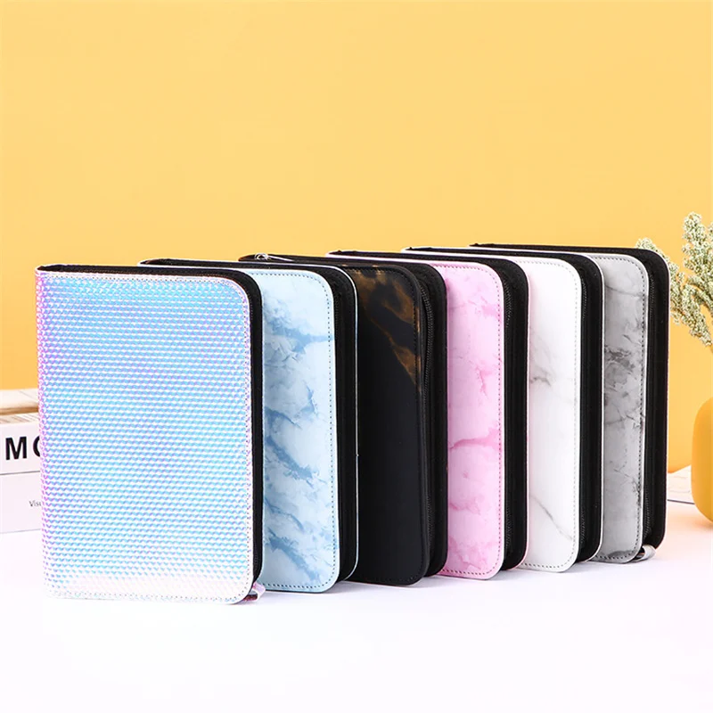 A6 Hand Zip Bag Marble Loose Leaf Binder Notebook Inner Core