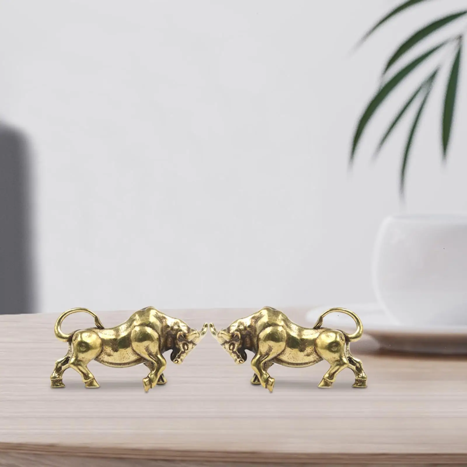 2шт латунный бык брелок кулон ремесла латунная статуя быка для чайного домика