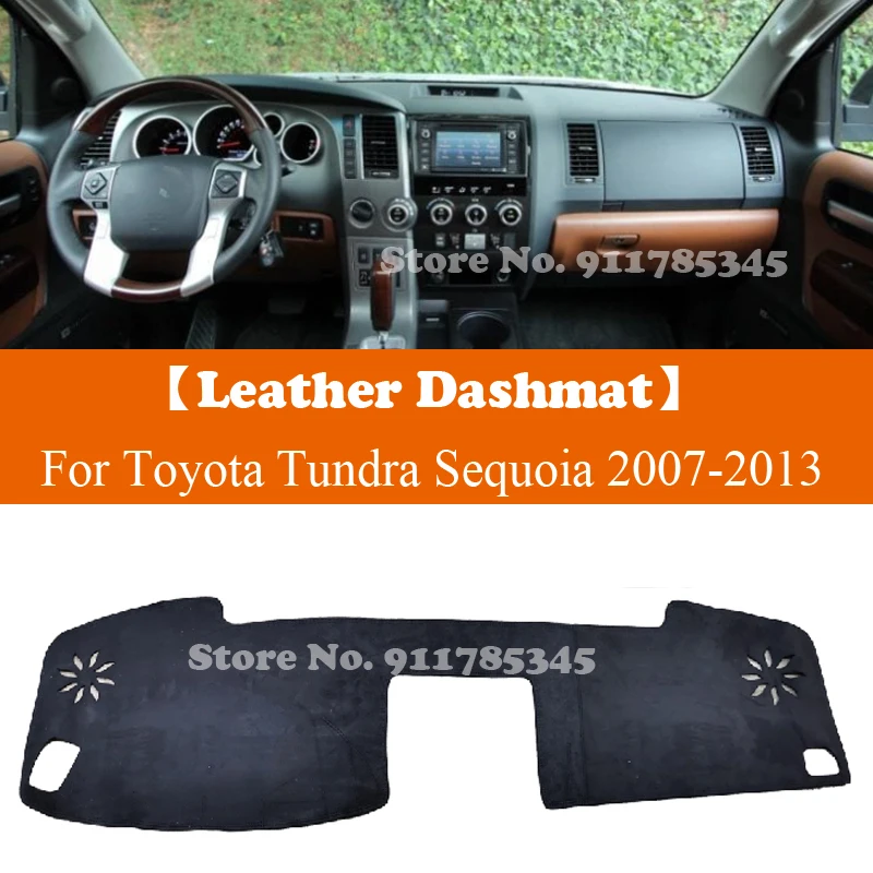 

Suede Leather Dashmat Car Dashboard Cover Pad Dash Mat Carpet Accessory For Toyota Tundra Sequoia 2007 2008 2009 2010 2011-2013