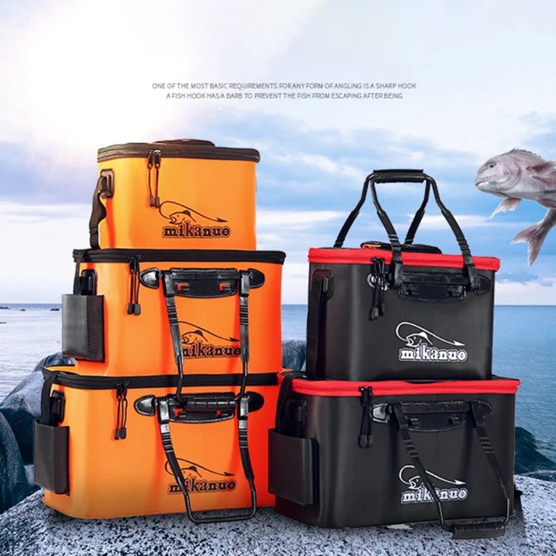 

Fishing Bucket Folding Thickening Living Fish Bucket Portable EVA Water Camping Fishing Tackle Storage Bag Live Fish Box