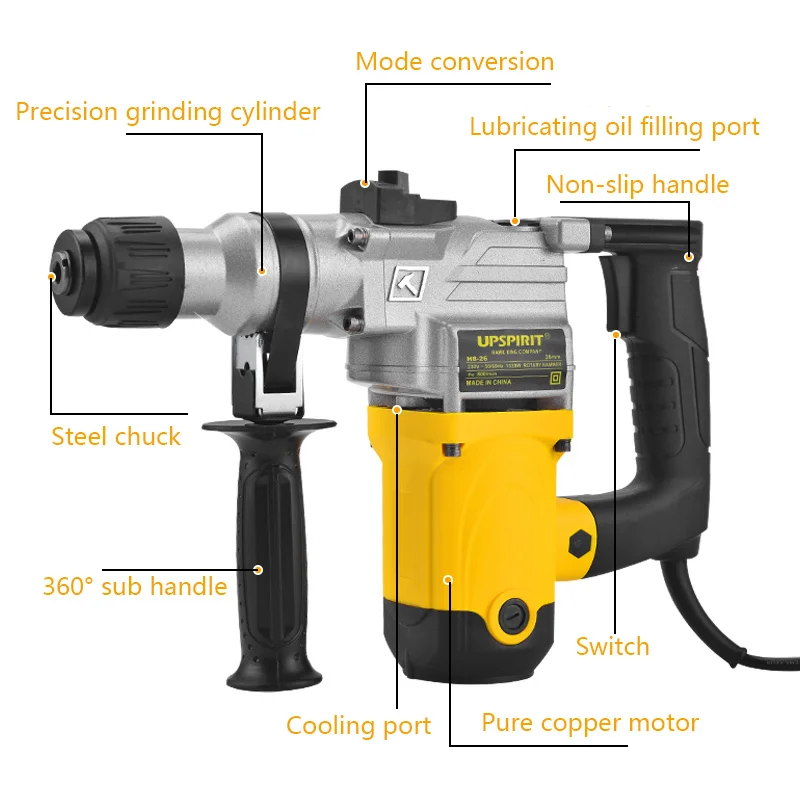 Электрическая дрель-перфоратор HAWK KING 850 Вт 220 В 26 мм беспроводная