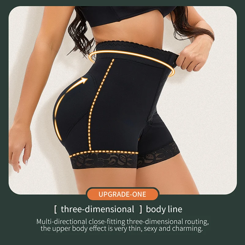 Booty Enhancer Underwear Panty Compression Shorts for Women Belly Control Waist Trainer Corset Open Crotch Boyshorts Under Dress