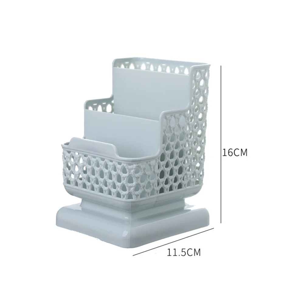 hollow desk organizer desktop storage box multifunction stationery holder phone stand office supplies desk set pen holder free global shipping