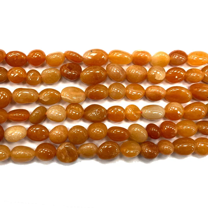 

YWROLE 8-10MM Natural Irregular Stone Beads Red Aventurine for Jewelry Making Diy Women Bracelet Necklace Earrings Charms 15''