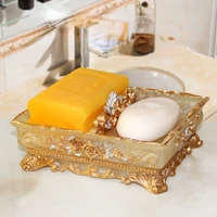 creative soap box draining household high end fashion american double layer soap box soap dish without punching