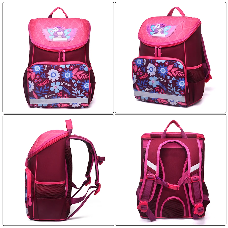 Children Beautiful Flower Fairy School bags for Girls Orthopedic Backpacks Kids Book Bag Primary Schoolbag Bagpack Mochilas