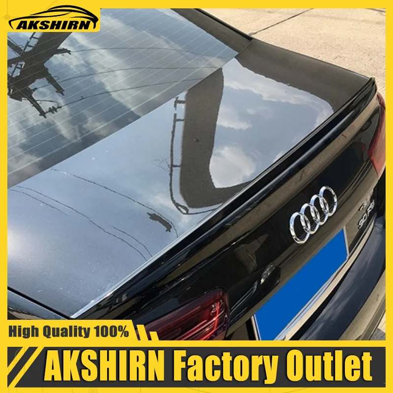 A6 C7 Modified S6 Style ABS Plastic Unpainted Rear Trunk Lip Spoiler for Audi A6 C7 2012 2013 2014 2015 2016 2017 2018
