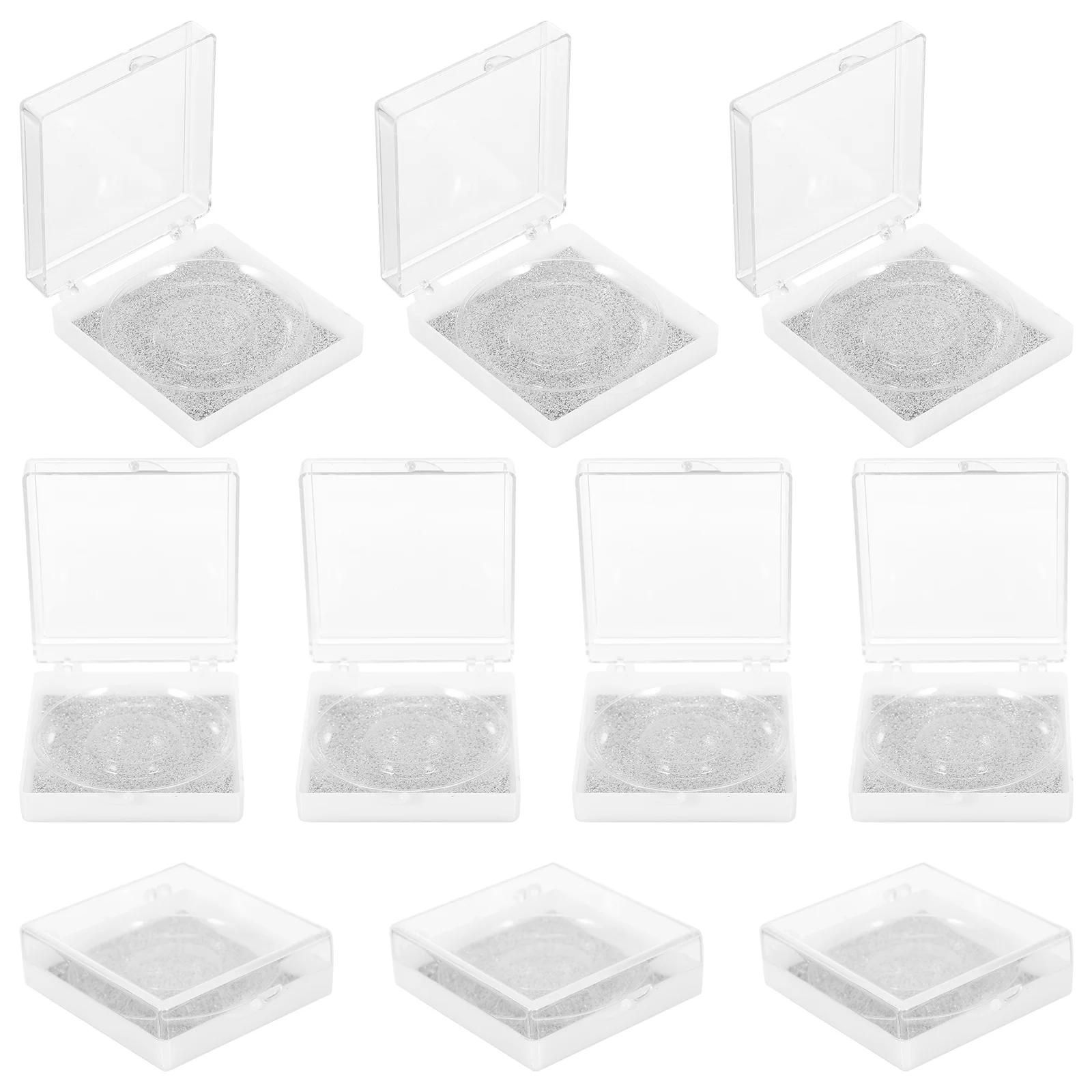 

10PCS False Eyelash Boxes Lightweight Empty Eyelash Container False Eyelash Case