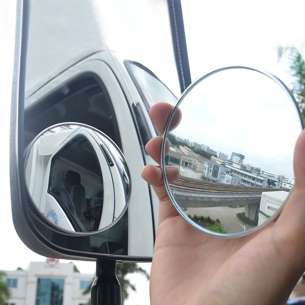 

1PC Side Mirrors for Trucks Waterproof Car Blind Spot Mirror Round Convex Wide Angle Baby Auto Rear View Mirrors Accessories