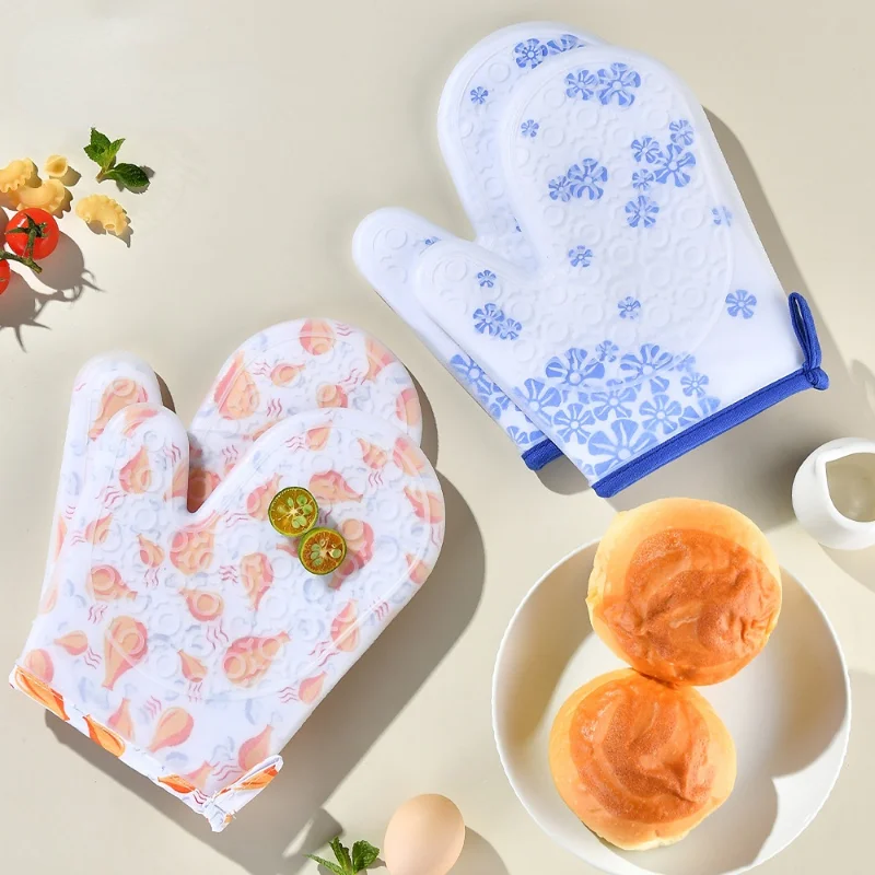

Microwave Oven Glove Heat Insulation Silicone Cotton Non-slip Thickened Household Kitchen Tool Accessories Baking Supplies