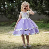 elegant party girl dresses kids frocks tulle dress for 3 to 10 years princess formal costume ceremony weddings carnival vestidos