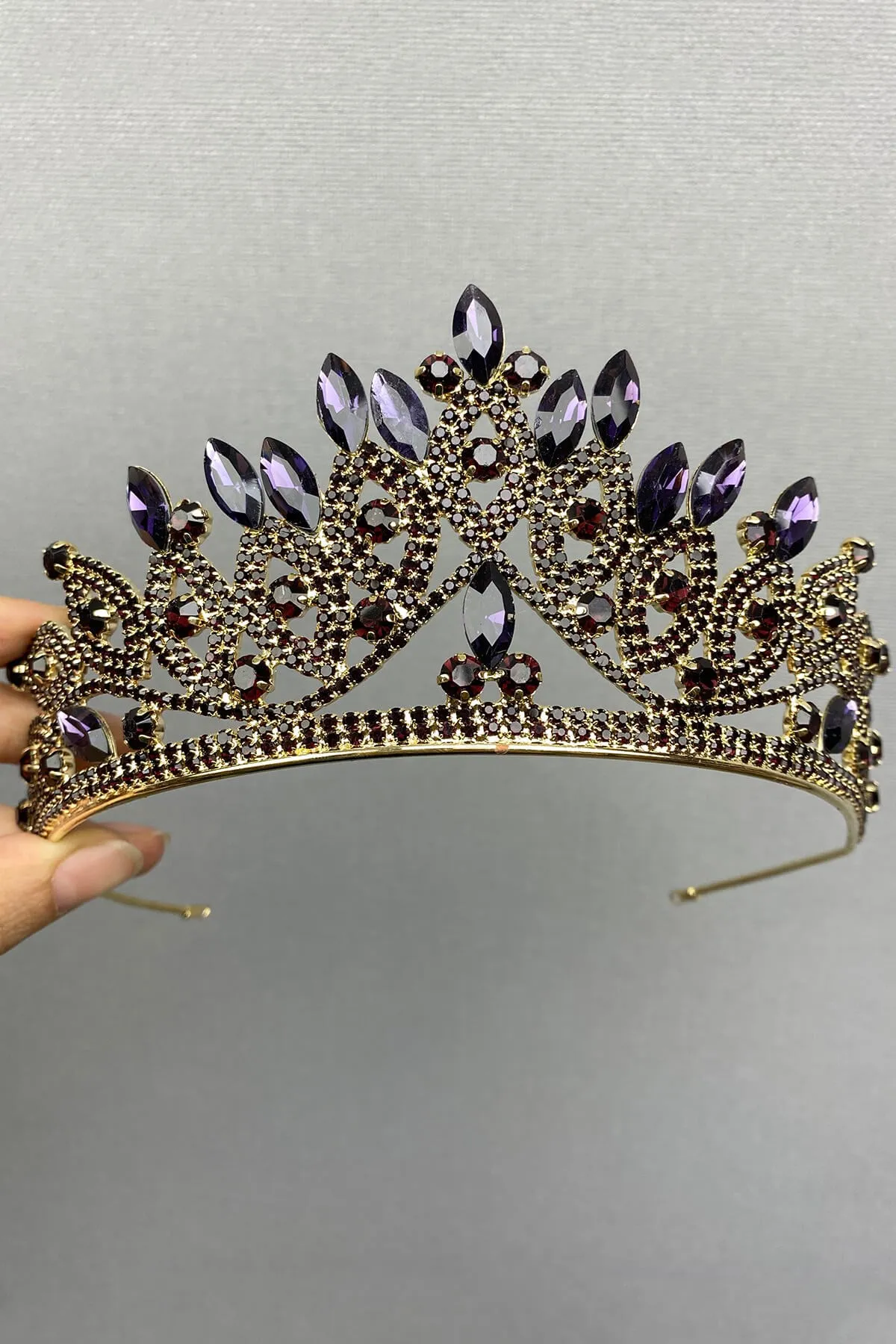 

Purple Gold Bridal Henna Crown