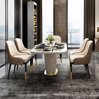 modern luxury marble dining table and chair combination dining table european simple western dining table rectangular household