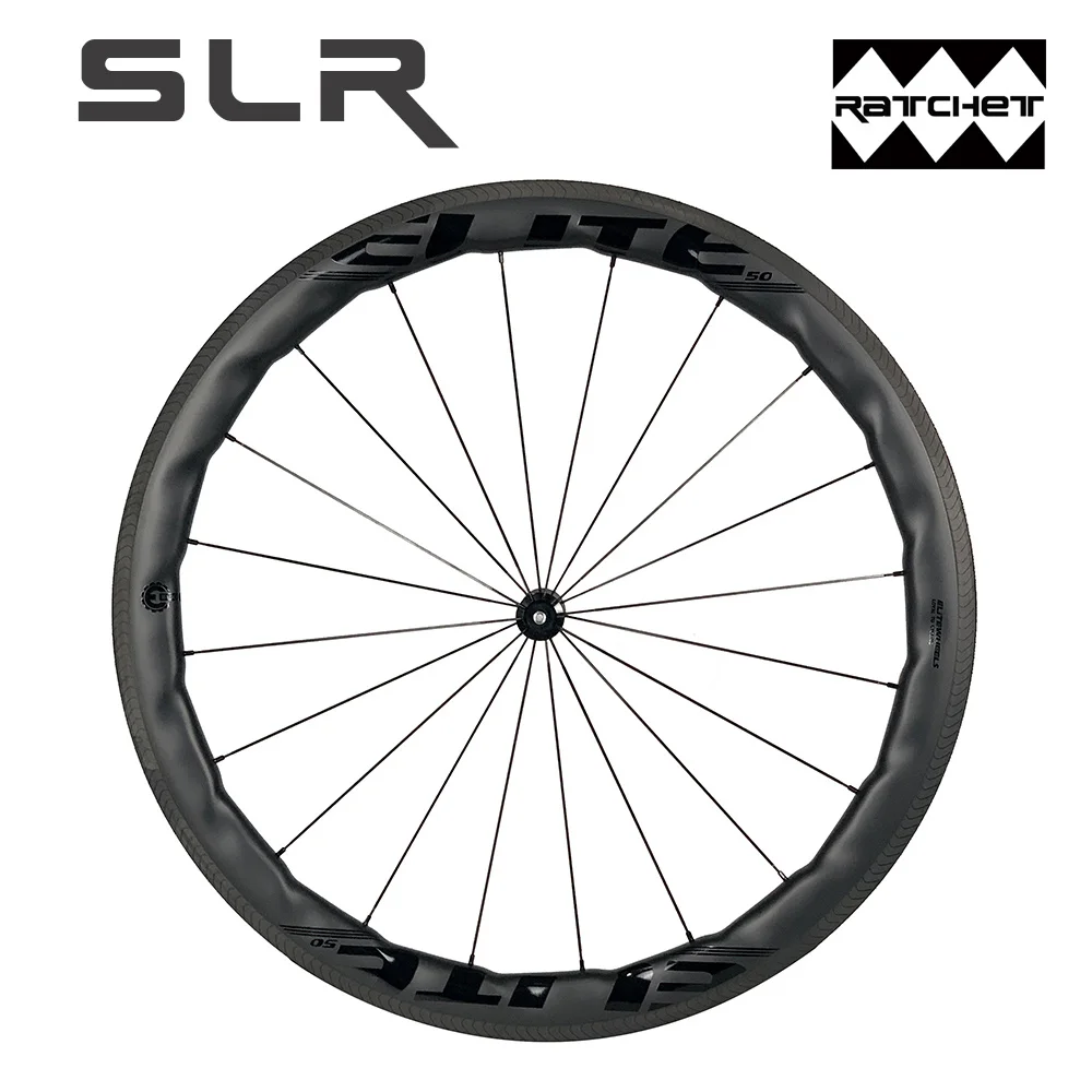 

ELITEWHEELS SLR Road Carbon Wheelset Ratchet System 36T Straight Pull Hub 50mm Depth 28mm Width Bicycle Wheel AERO Brake Surface