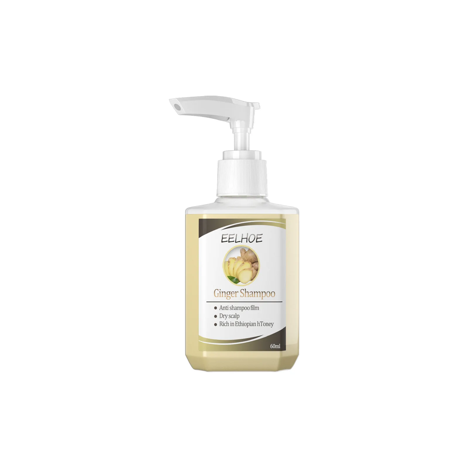 

Ginger Shampoo Anti Hair Loss Treatment Fast Hair Regrowth Shampoo Repair Scalp Moisturizes and Nourishes Thicken Hair Care 60ml
