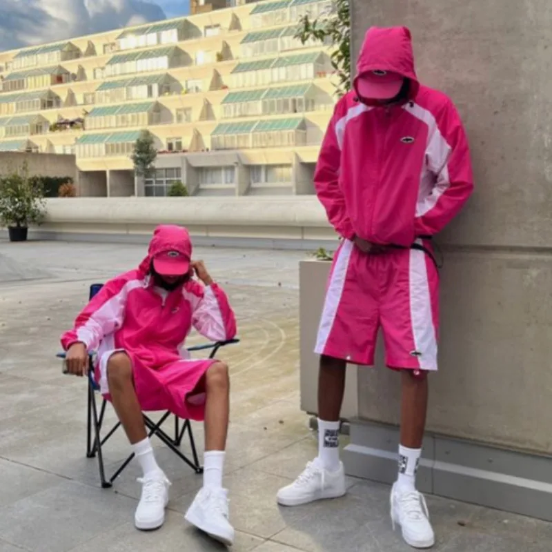 

Ветровка мужская в стиле хип-хоп, винтажная уличная одежда в стиле пэчворк, модная дышащая спортивная одежда с капюшоном, свободная одежда