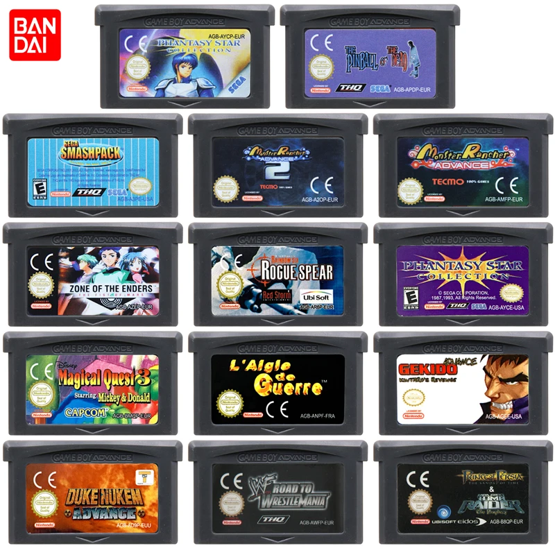 

GBA Game Cartridge 32 Bit Video Game Console Card Series Monster Rancher Duke Nukem Phantasy Star GBA/SP/DS