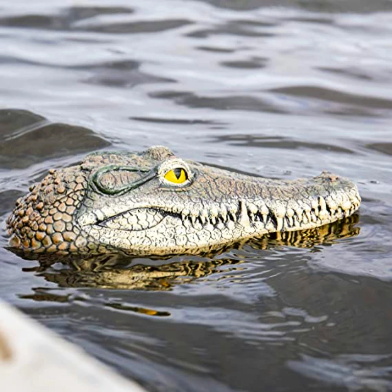 

Floating Alligator Decoy Simulation crocodile head garden pond floating animal ornaments park, pool ornaments party decoration