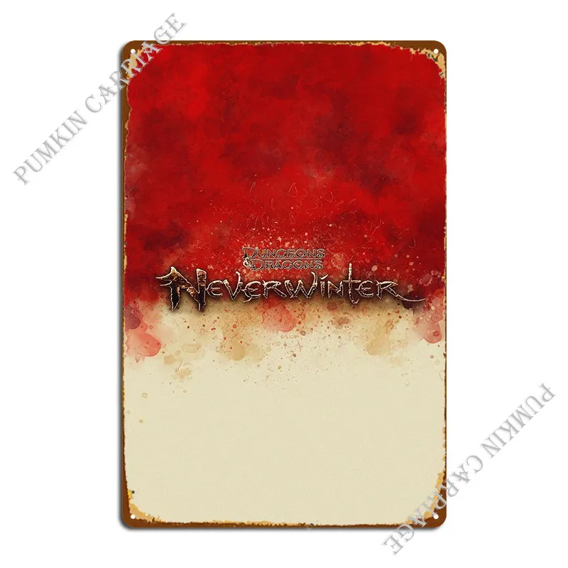 

Металлический знак Neverwinter, ржавый кинотеатр, Настенная роспись гаража, жестяной плакат