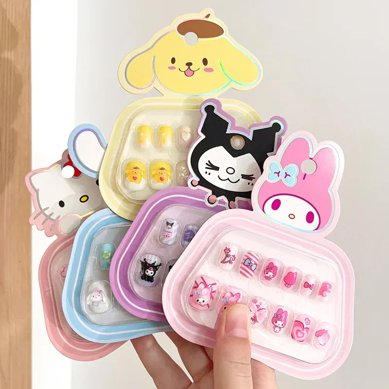 Sanrio детские наклейки для ногтей с героями мультфильмов милые самоклеящиеся Hello