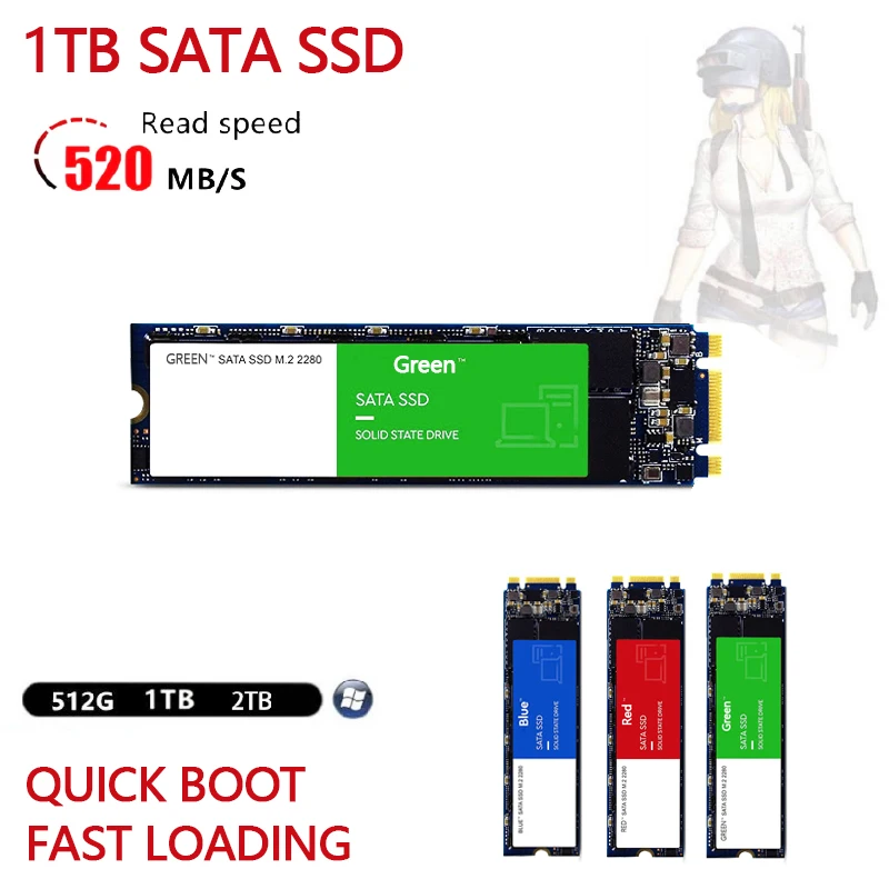 

Multi-color Choice Super-capacity Solid State Drive 512GB 1TB 2TB Ultra-fast Read and Write Speed Compatible Multiple Systems