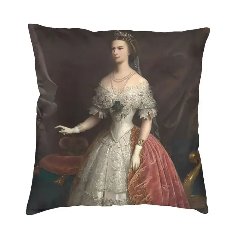 

Empress Sisi Elisabeth Of Austria Cushion Covers Sofa Decoration Franz Russ The Younger Square Throw Pillow Case 40x40cm