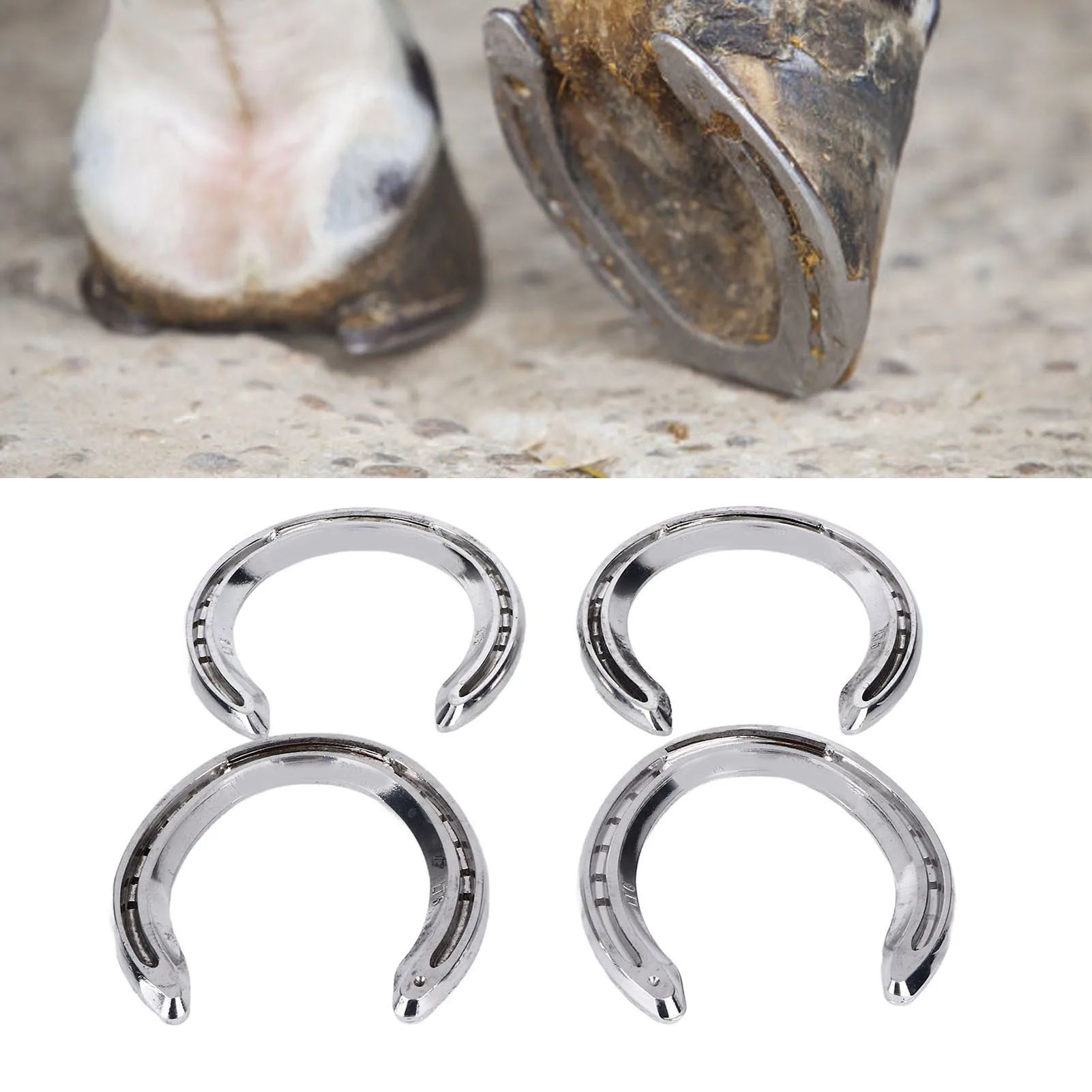 4 шт. Подковы из алюминиевого сплава легкий надежный практичный аксессуар для