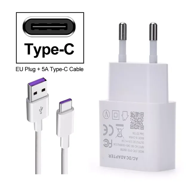 

Charger for Huawei 6A 7 7X 8 Pro 9 V9 Mini 10 Lite P Smart 2019 Y5 Y6 2017 YOUNG 3.1 Type-C Usb Cable