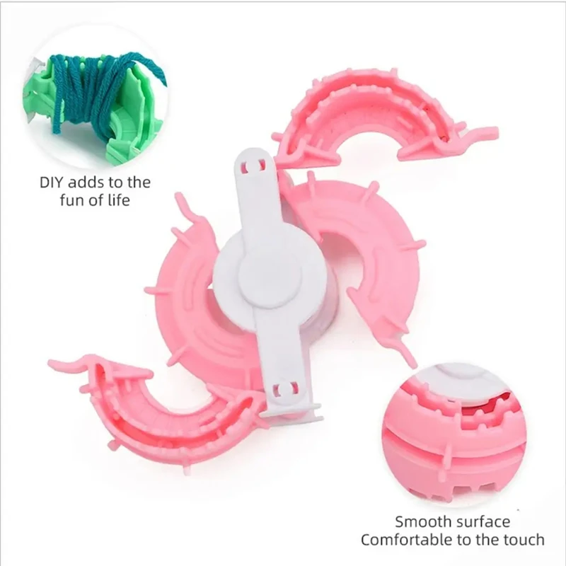 Pom Maker Пуфы Инструмент для плетения шариков в форме сердца Пряжа вязания крючком 2