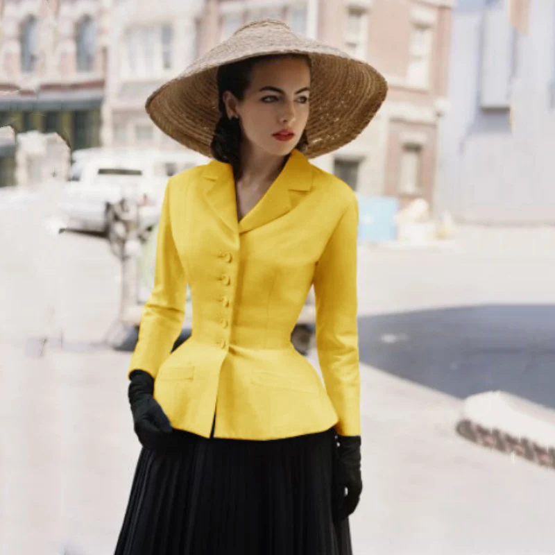 Women's Blazers 2023 Spring Jackets Slim Fit Single Breasted Fashion Lapel Business Casual Tops