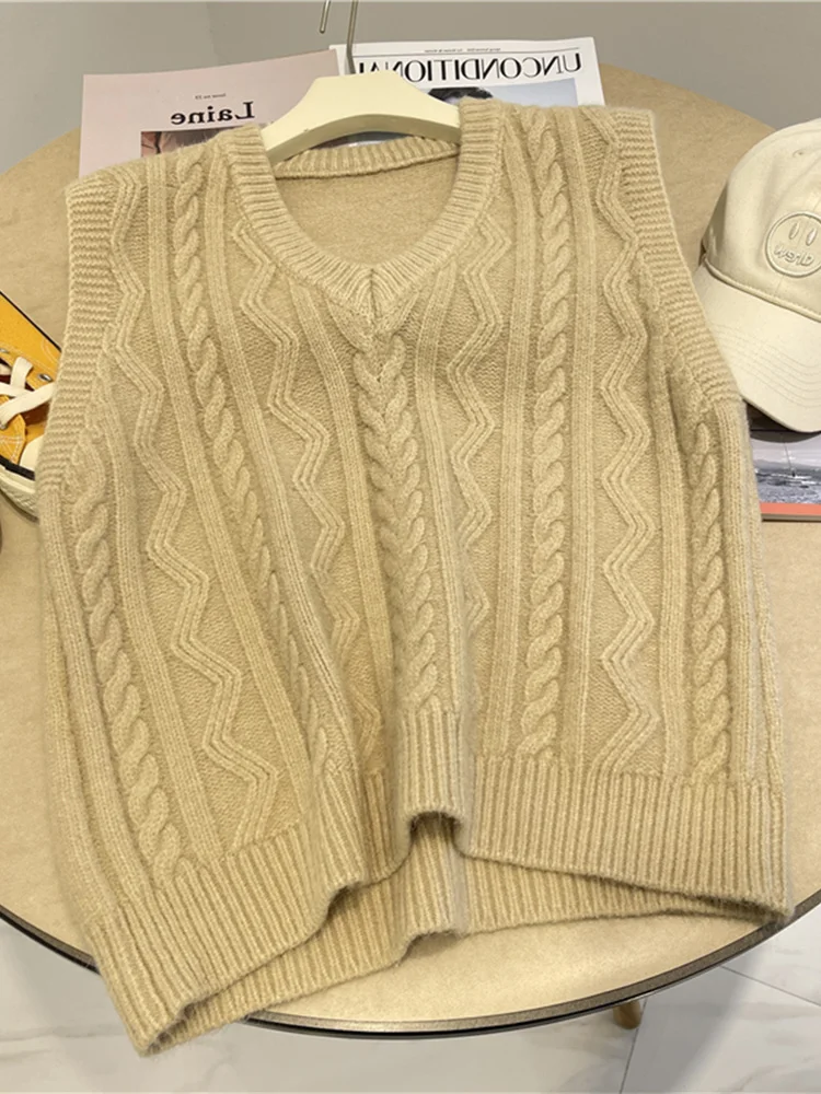 Японский модный ретро свитер с v-образным вырезом жилет для женщин ранняя весна