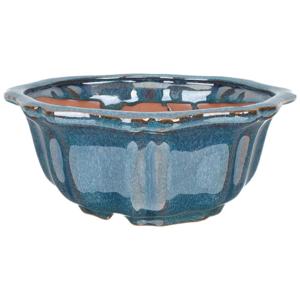 

Pot Planter Pots Ceramic Flower Garden Bonsai Succulent Container Inch Succulents Shallow Flowerpot Orchid Windowsill Mini